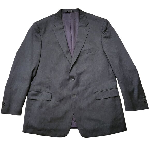 Jos A Bank Wool Blazer Jacket 50L Egypt Business Twee Academia Preppy Charcoal G - Picture 1 of 9